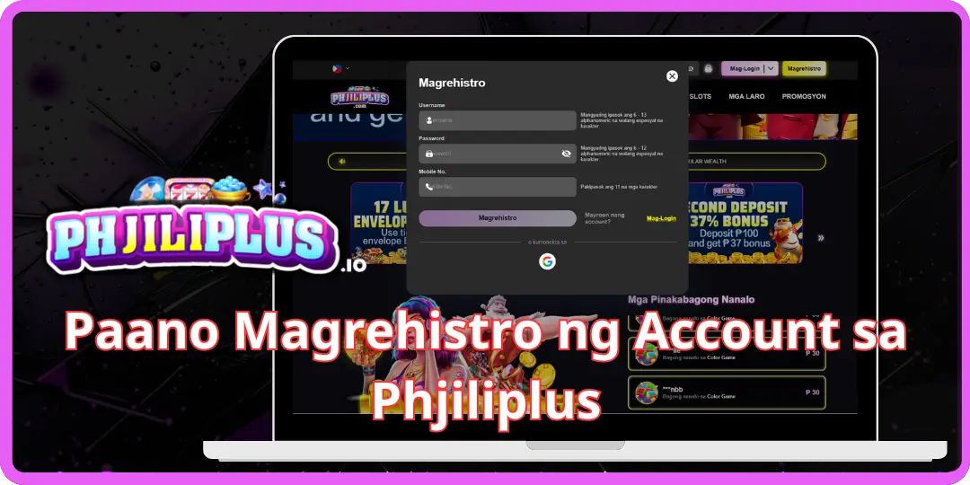 Paano Magrehistro ng Account sa Phjiliplus